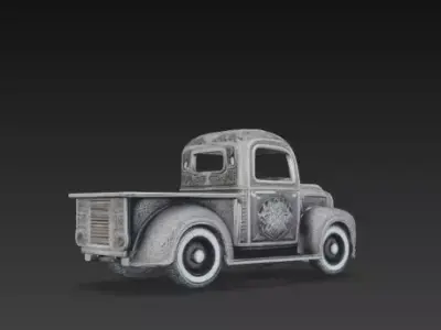 3D Festive Truck Christmas Decoration 3D print model