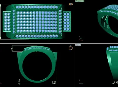 Big fancy mans ring 3D print model