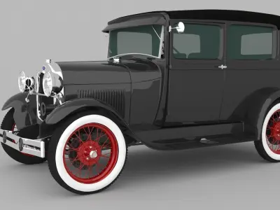 1929  Model A Sedan 3D model
