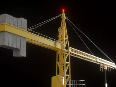 Tower Crane 3D model