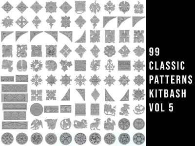 99 Classic Patterns Kitbash Vol 5 3D model