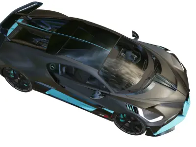 2020 Bugatti Divo Low-poly 3D model