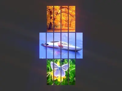 Split Art boards collection Low-poly 3D model