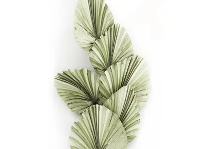 Wall panel made of dry palm leaves 226 3D model