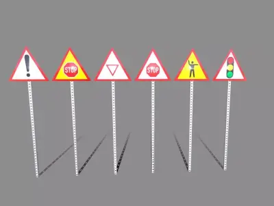 Traffic Signs 3D model