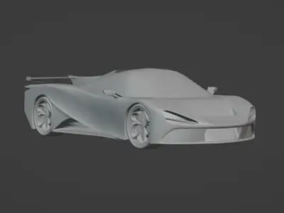 Concept Super Car - Aggressive and Handsome 3D print model