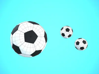 SOCCER BALL CARTOON STYLIZED Low-poly 3D model