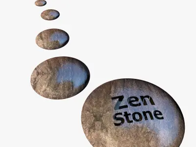 Japanese Zen Stones 3D model