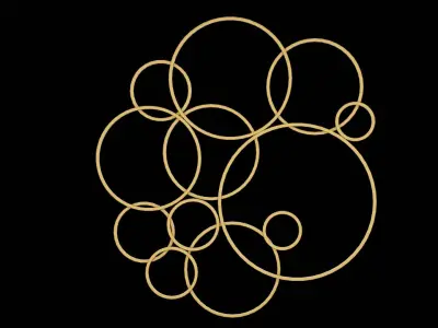 Geometrical Furniture Design Low-poly 3D model