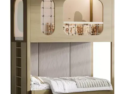 Bunk bed for kids 012 3D model