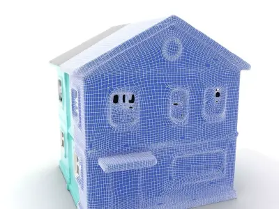 Mint House Architectural model pack Low-poly 3D model