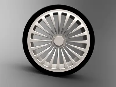 Wheel with Tire 3D model