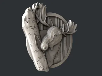 3d STL models for CNC elk 3D model