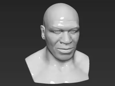 Mike Tyson bust 3D printing ready stl obj formats 3D print model