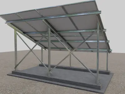 Solar Panel Steel Construction Type 4 3D model