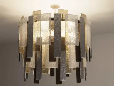 Salina Murano Glass Chandelier 3D model
