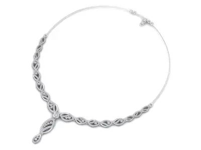 Gold Diamond Necklace 3D print model