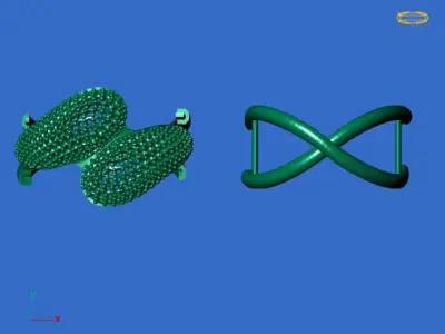 Women Stone Rings Diamond 3D print model order