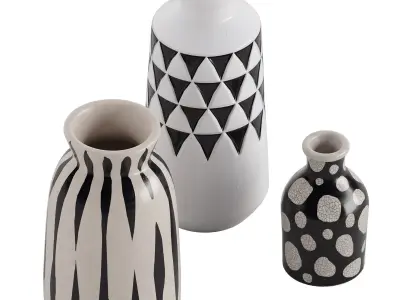 Black And White Vase 3D model