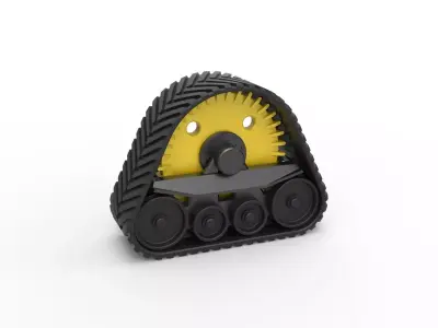 Rear Track of tractor Scale 1 to 25 3D print model