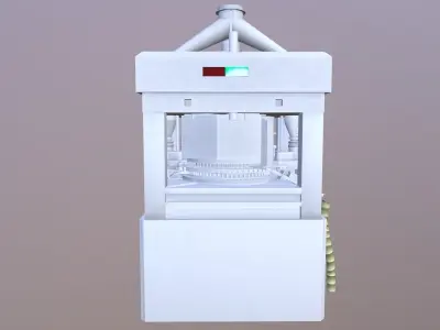 Tablet Coating Machine Low-poly 3D model
