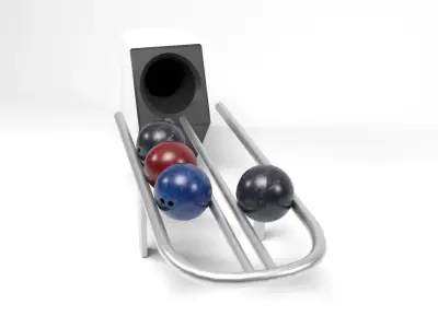 Bowling machine Low-poly 3D model