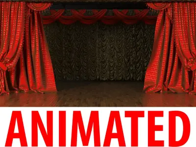 Theatrical Stage Curtains  3D model
