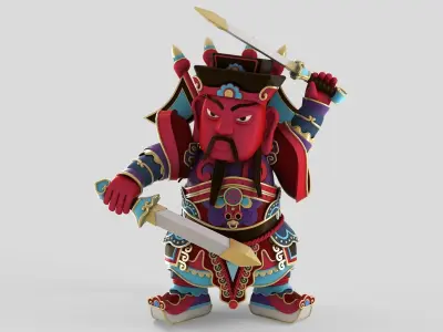 the god of door goalkeeper 3D model