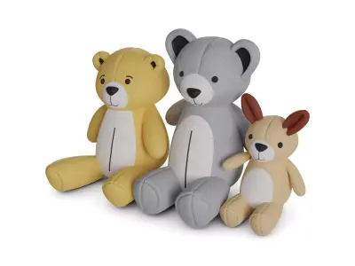 Cars and action games Soft Toy Set 3D model