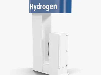 Hydrogen Fuel Station 3D model