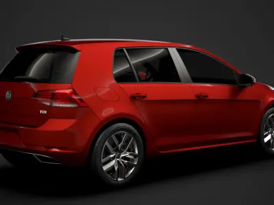 VW Golf TDI 5door Typ5G 2019 3D model