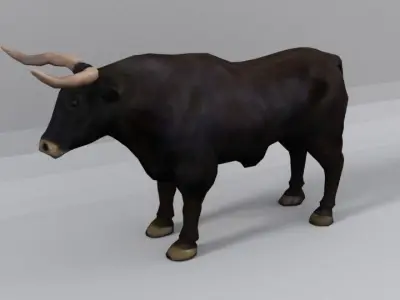 Bull Mammal Low-poly 3D model