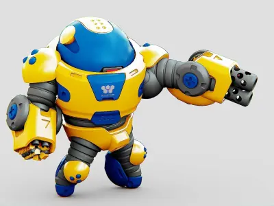 TOY BOT ARNOLD  Rigged for Unreal Engine - Unity - MIXAMO 3D model