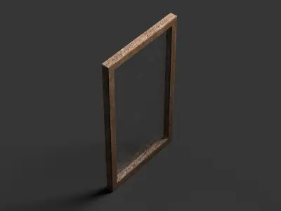 4K Old Windows Low-poly 3D model