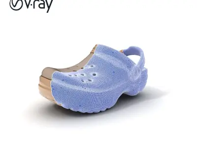 Casual Clog Footwear Model Pack Low-poly 3D model