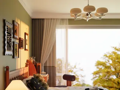 Bedroom interior scenes 3D model 13