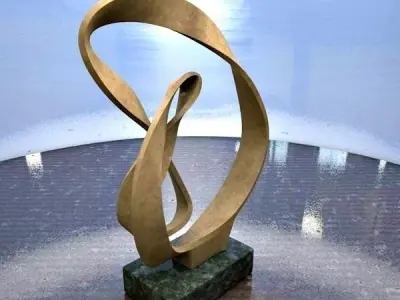 Spiral abstract home decoration sculpture 3D model