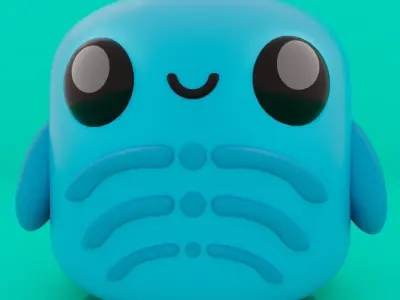 Cute Little Blob Monsters 3D Model Collection