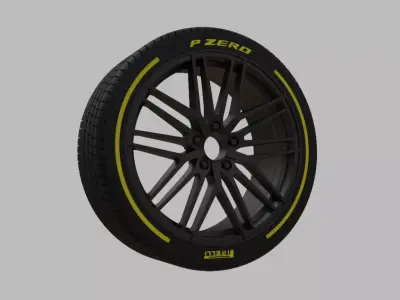 Miniature Enkei Phantom Rim and Tire - 3D Print - No Textures 3D print model