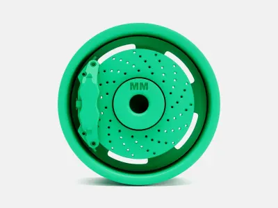 15x7 Torq Thrust D Wheel and Brake 3D print model
