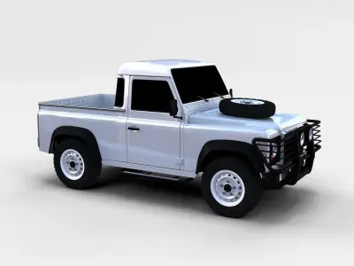 Land Rover Defender 90 Pick Up rev 3D model