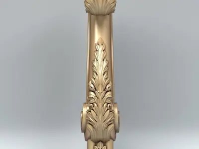 Newel post 008 3D model