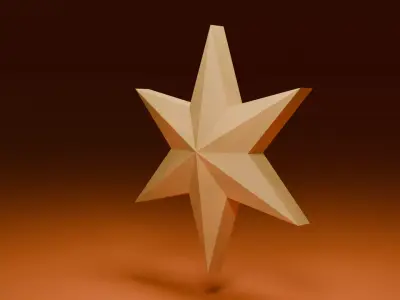 Christmas star Free 3D model