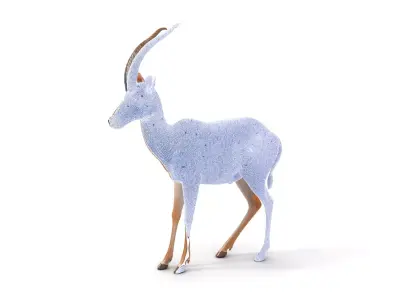Elegant Gazelle model pack Low-poly 3D model