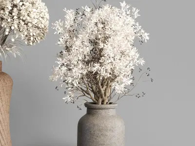 Dry Plants 25  pampas and dried branch 3D model