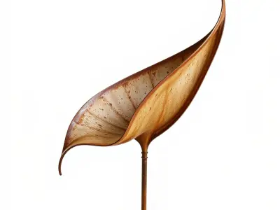 Elegant Leaf Sculpture Model Pack Low-poly 3D model