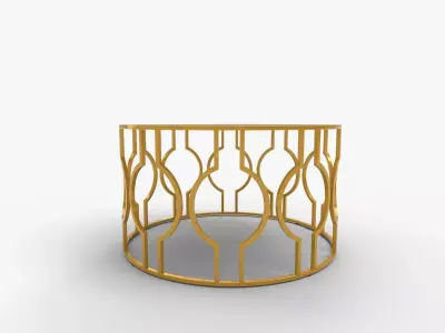 ROUND GORGEOUS GOLD COFFE TABLE 3D model