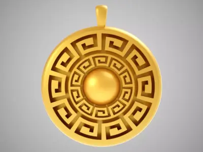 Meander Necklace 3D print model