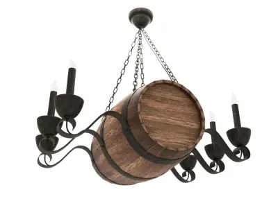 Barrel Lamp 3D  model 3D model