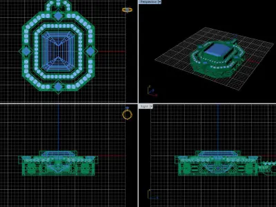 EMERALD PENDANT 3D print model